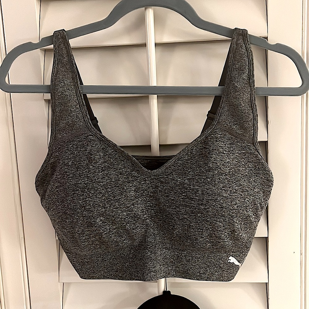 Puma Sports Bras (2-pack) black/heather gray, NWOT